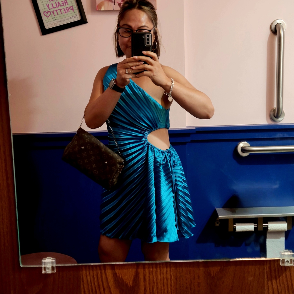 Lulu's Blue Striped Midi Dress